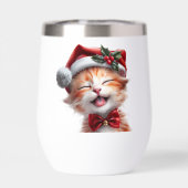 サンタ帽子と蝶ネクタイが可愛いクリスマス猫 (背面)