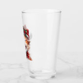 サンタ帽子と蝶ネクタイが可愛いクリスマス猫 タンブラーグラス (左)