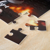 サンタ帽子に美しいスフィンクス猫 ジグソーパズル (側面)