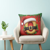 サンタ帽子のクリスマスイニシャル“O” クッション (椅子)