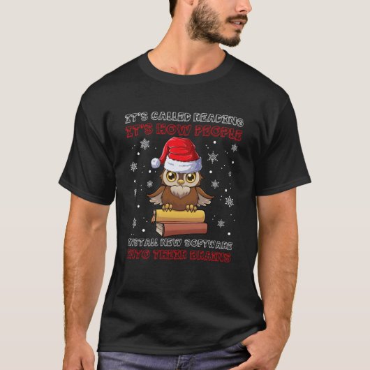 サンタ帽子のクリスマスバードズと呼読ばれる Tシャツ (正面)