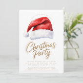 サンタ帽子のクリスマスパーティー 招待状 (スタンド正面)