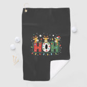 サンタ帽子のクリスマス キリン Ho Ho Ho ゴルフタオル (インサイチュ)