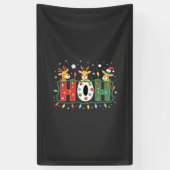 サンタ帽子のクリスマス キリン Ho Ho Ho 横断幕 (縦)