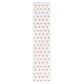 サンタ帽子のコーギスのクリスマスパターン ショートテーブルランナー (正面)