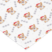 サンタ帽子のコーギスのクリスマスパターン ショートテーブルランナー (コーナー)