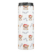 サンタ帽子のコーギスのクリスマスパターン タンブラー (裏面)