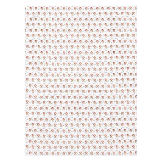 サンタ帽子のコーギスのクリスマスパターン テーブルクロス (正面)