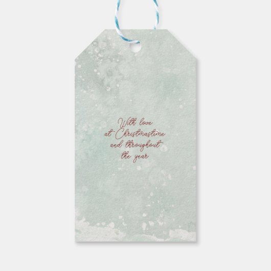 サンタ帽子のゼブラのクリスマスの休日のギフトラベル ギフトタグ (裏面)