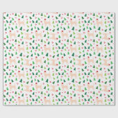 サンタ帽子のチワワ犬クリスマスホワイト ラッピングペーパー (フラット)