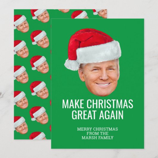 サンタ帽子のトランプ - クリスマスを再び偉大に カード (正面/裏面)