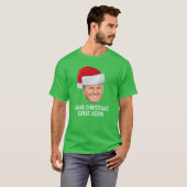 サンタ帽子のトランプ - クリスマスを再び偉大に Tシャツ (正面フル)
