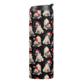 サンタ帽子のパグのクリスマスパターン タンブラー (回転左)