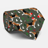 サンタ帽子のビーグルスクリスマスホリデーパターンSm ネクタイ (ロール)