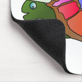 サンタ帽子のレインボーカメ マウスパッド (コーナー)