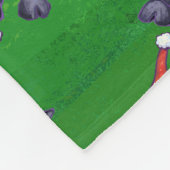 サンタ帽子の可愛い羊オングリーン フリースブランケット (角)