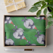 サンタ帽子の可愛い羊オングリーン 薄葉紙 (ギフト)