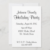 サンタ帽子の国の牛クリスマスホリデー 招待状 (裏面)