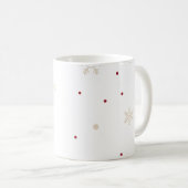 サンタ帽子の赤いクリスマス文字 A 名前 コーヒーマグカップ (正面右)