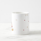 サンタ帽子の赤いクリスマス文字 A 名前 コーヒーマグカップ (中央)