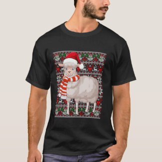 サンタ帽子の醜いセーター男性女性キッズクリスマスシュ Tシャツ