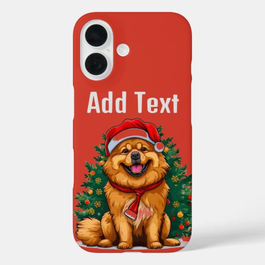 サンタ帽子の陽気な漫画犬 Case-Mate iPhoneケース (裏面)