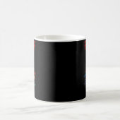 サンタ帽子の黒いカラス F-caw-f ミーム コーヒーマグカップ (中央)
