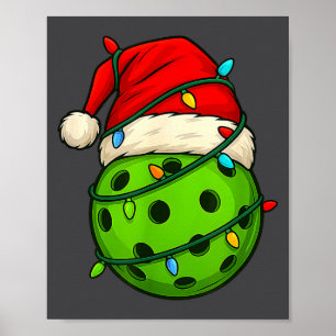 サンタ帽子のCkleball クリスマス 贈り物 ユーモア ポスター