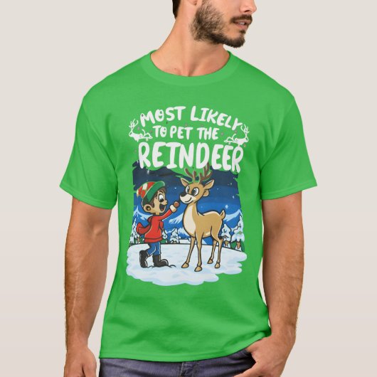 サンタ帽子のMost Likelyo Pethe Rein ガール Tシャツ (正面)