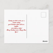 サンタ帽子をかぶったかわいい猫たち ポストカード (裏面)