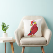 サンタ帽子をかぶったオウム クッション (椅子)