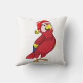 サンタ帽子をかぶったオウム クッション (裏面)