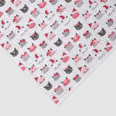 サンタ帽子をかぶったクリスマス猫 薄葉紙 (詳細)