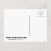 サンタ帽子をかぶった不機嫌な黒猫 シーズンポストカード (裏面)