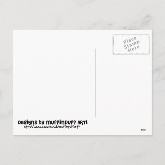 サンタ帽子をかぶった不機嫌な黒猫 シーズンポストカード (裏面)