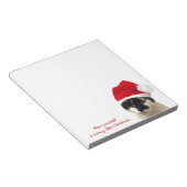 サンタ帽子をかぶった猫 ノートパッド (アングル)