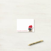 サンタ帽子をかぶった猫 ポストイット (デスク上)