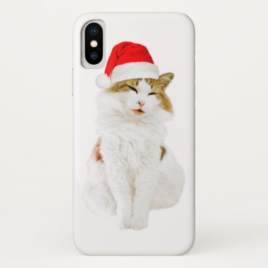 サンタ帽子をかぶった猫 Case-Mate iPhoneケース (裏面)