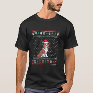 サンタ帽子を着たドレバードッグ醜いクリスマス愛犬家 Tシャツ