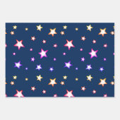 サンタ帽子ギフトラッピングセット3の動物 ラッピングペーパーシート (正面3)