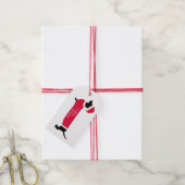 サンタ帽子クリスマスギフトを着たデュシュントラベル ギフトタグ (より糸付き)