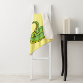 サンタ帽子マンガの可愛い緑のヘビ シェルパブランケット (インサイチュ)