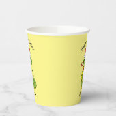 サンタ帽子マンガの可愛い緑のヘビ 紙コップ (左)