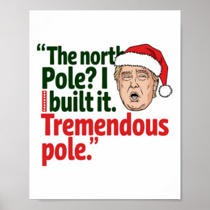 サンタ帽子 トランプ クリスマスをもう一度偉大に 面白い ユニセックス ポスター