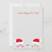 サンタ帽子 ホホホ メリークリスマス 緑 赤 シーズンカード (裏面)