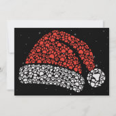 サンタ帽子 足跡 クリスマス 犬好き 犬ママ (正面)