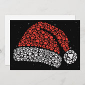 サンタ帽子 足跡 クリスマス 犬好き 犬ママ (正面/裏面)