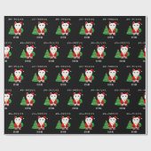 サンタ幸運な猫 ラッピングペーパー (フラット)