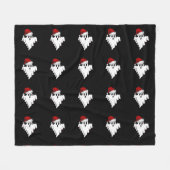 サンタ幽霊 フリースブランケット (正面(横))