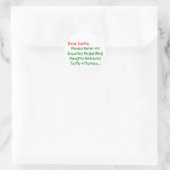 サンタ弁護士へ - 面白いクリスマスの手紙 ラウンドシール (バッグ)